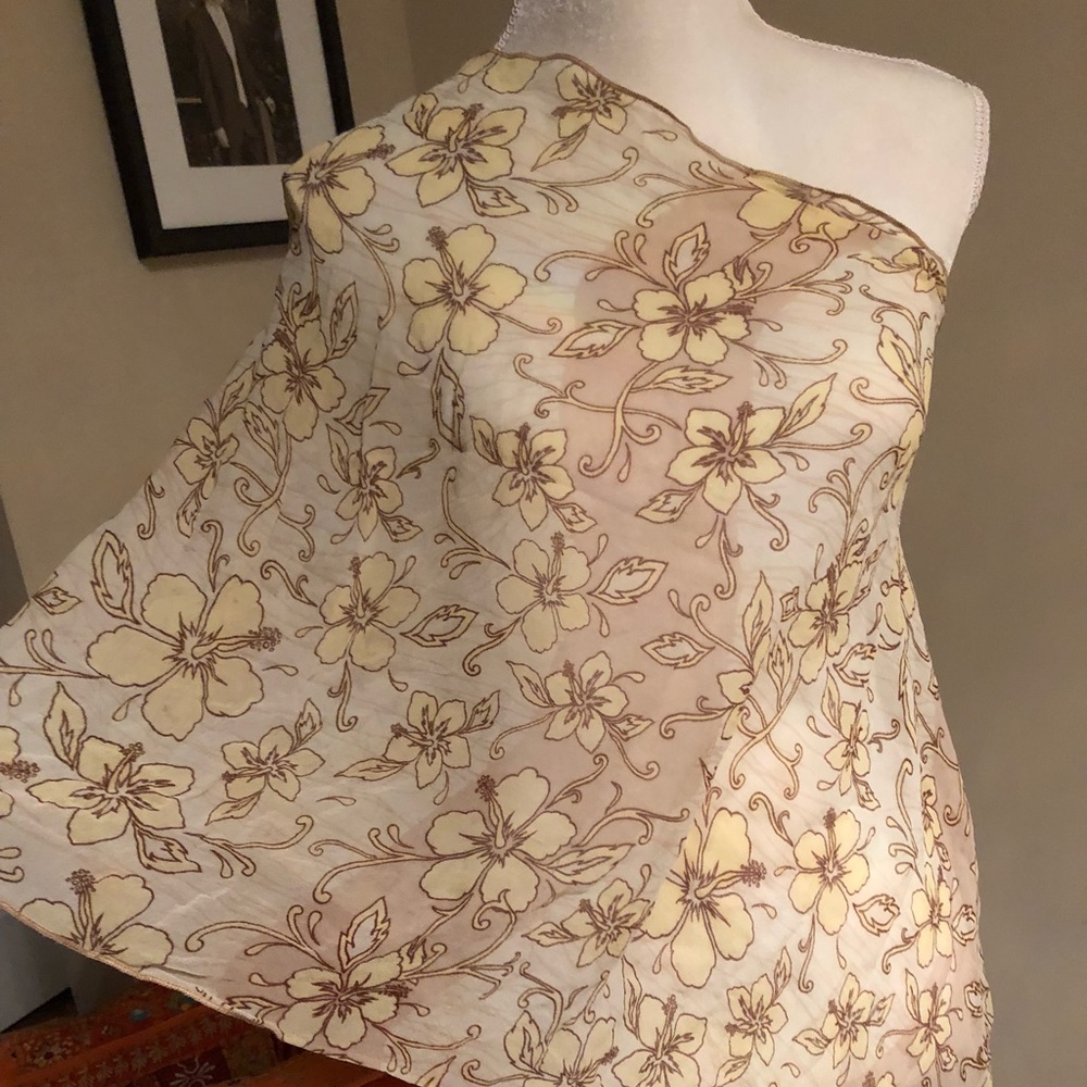 ❌SOLD❌Boho Silk Scarf Top, 2 colors